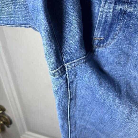 Frame SZ 30 Womens Le Beau Crop Mid Rise Jeans Distressed Raw Hem Walden Rock - Picture 6 of 12